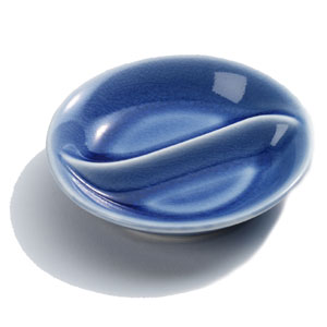 Split Dish Crackle Blue